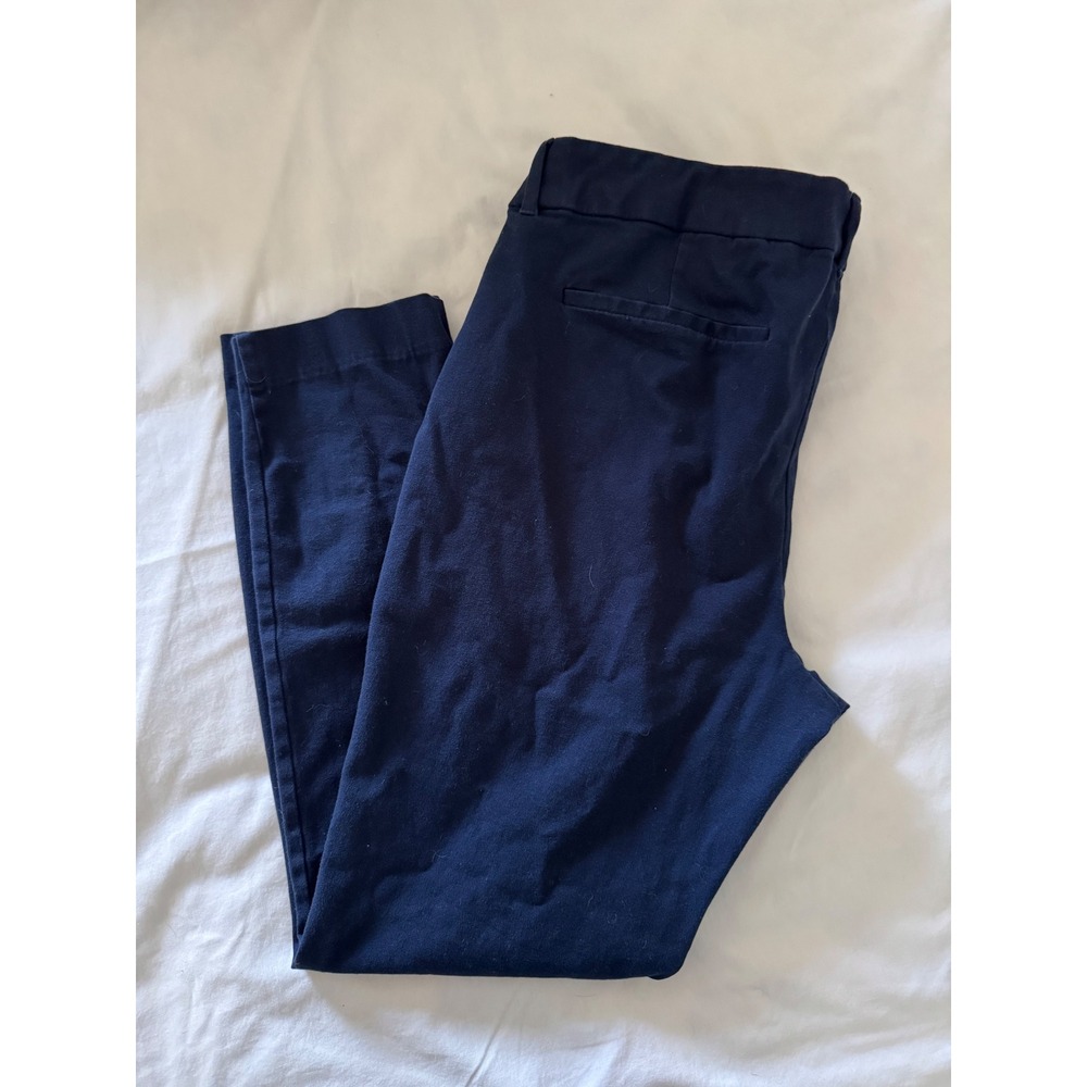 Old Navy Size 16 Pixie Ankle Pants Navy Blue Slim Mid-Rise Trousers Coquette